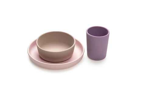 Melii 3 Piece Silicone Meal Set - Pinks&Purples