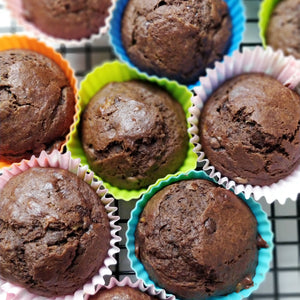 Healthy Chocolate Banana Muffins