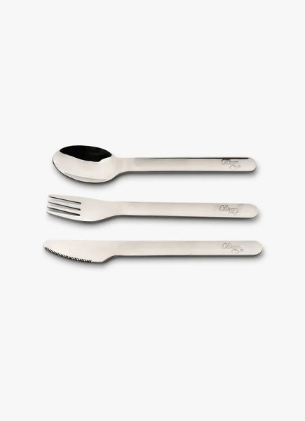 Citron Stainless Steel Cutlery Set + Case - Dark Blue