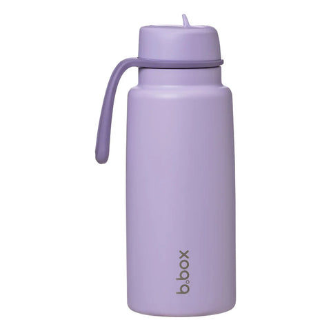 b.box Insulated Flip Top 1 Litre Bottle - lilac love