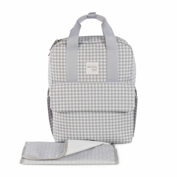 Walking Mum Rucksack - I Love Vichy GREY