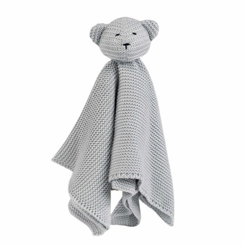 Walking Mum Knitted Bear Doudou GREY