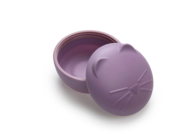 Melii Silicone Bowl with Lid and Utensils - Cat
