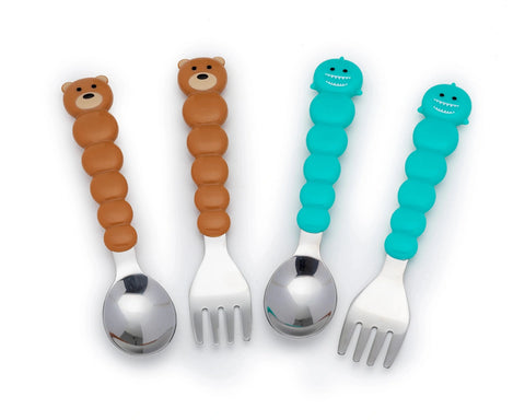 Melii Animal Utensil Set - Bear/Shark