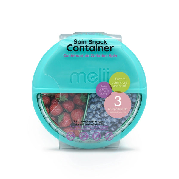 Melii Spin Snack Container - Blue/Mint