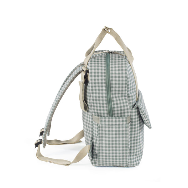 Walking Mum Rucksack - I Love Vichy GREEN