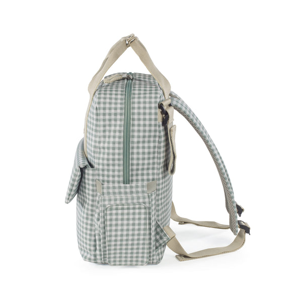 Walking Mum Rucksack - I Love Vichy GREEN