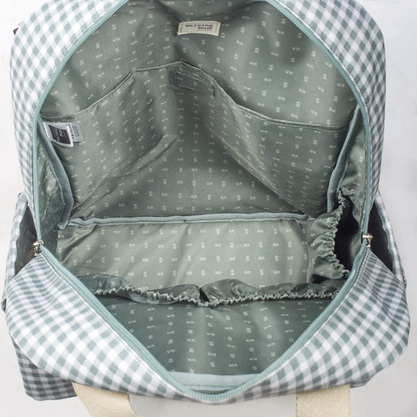 Walking Mum Rucksack - I Love Vichy GREEN