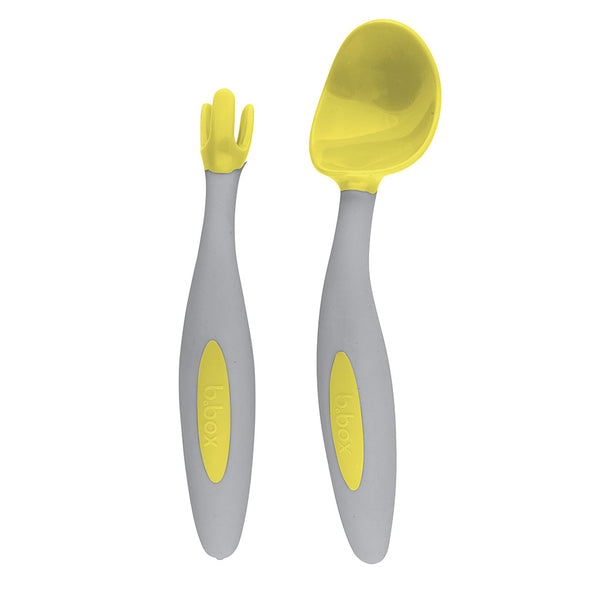b.box cutlery + plate - Lemon