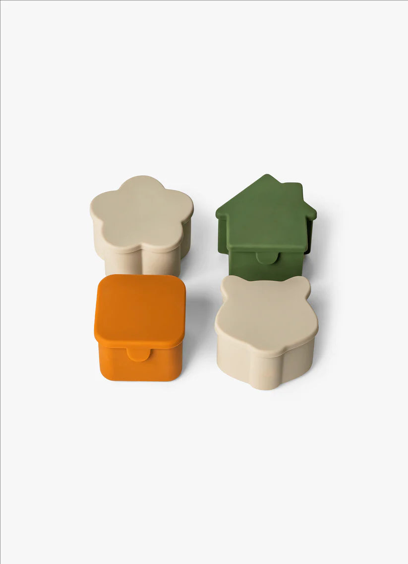 Lunchbox Organisers - Set of 4 - Caramel/Green/Grey
