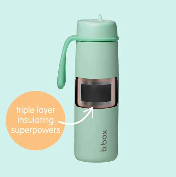 b.box 690mL Insulated Flip Top Bottle - olive