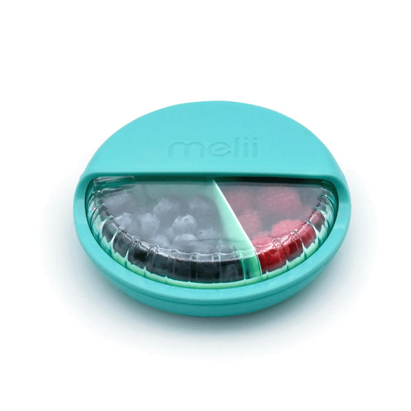 Melii Spin Snack Container - Blue/Mint
