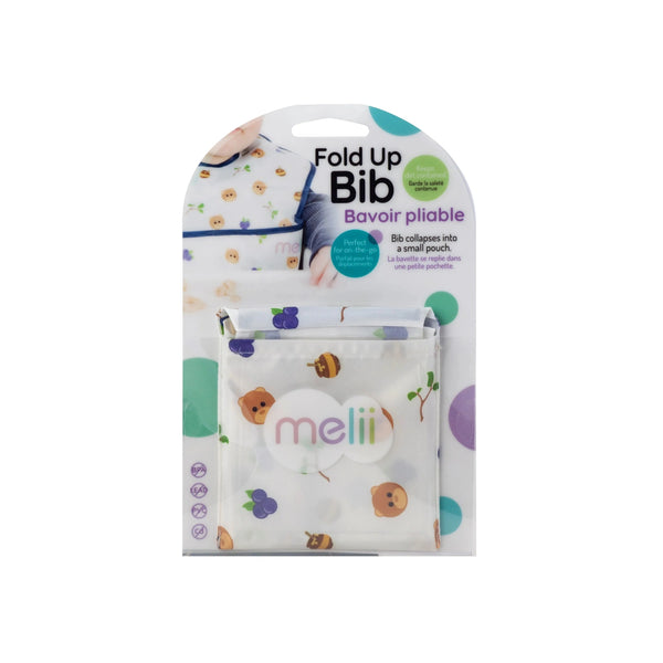 Melii Fold Up Bib 2 Pack - Bear