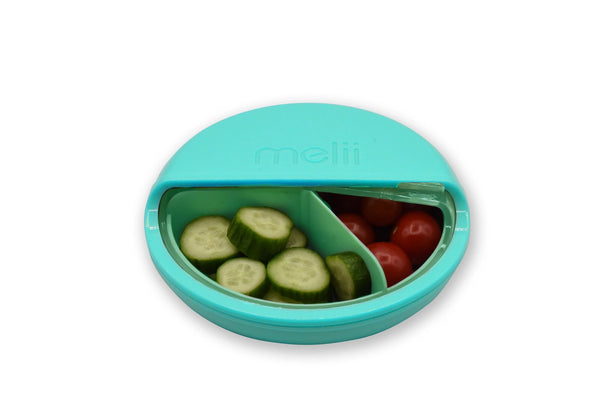 Melii Spin Snack Container - Blue/Mint