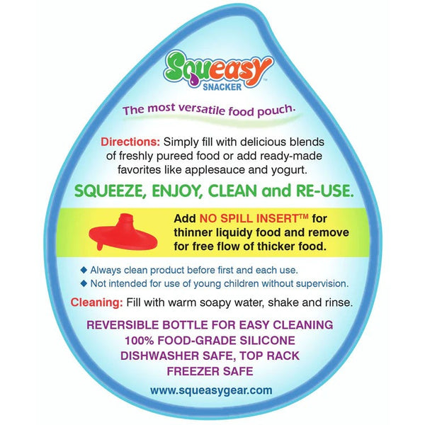 Squeasy Snacker Mini 100ml - reusable pouch blue