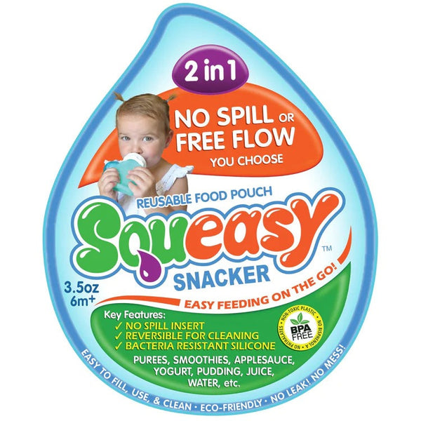 Squeasy Snacker Mini 100ml - reusable pouch blue