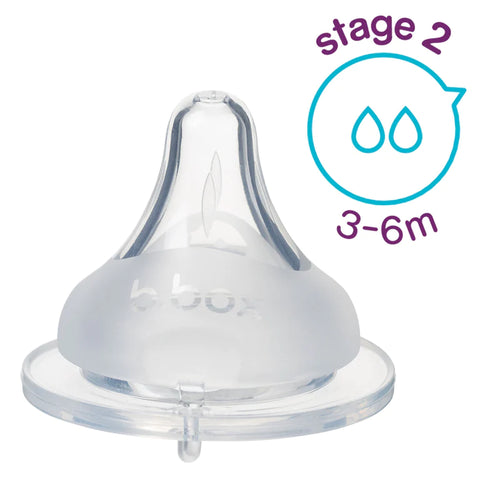 Pack of 2 baby bottle anti-colic teat Stage 2 - 3-6months