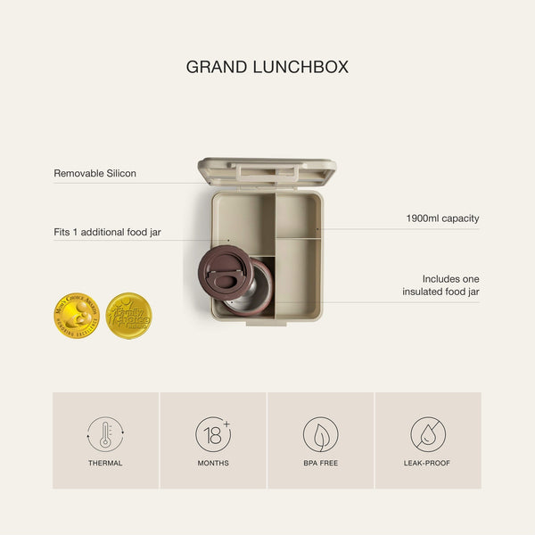 Grand Lunchbox with insulated food jar - Unicorn Blush Pink