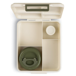 Citron Grand Lunchbox with insulated food jar - Dino Green