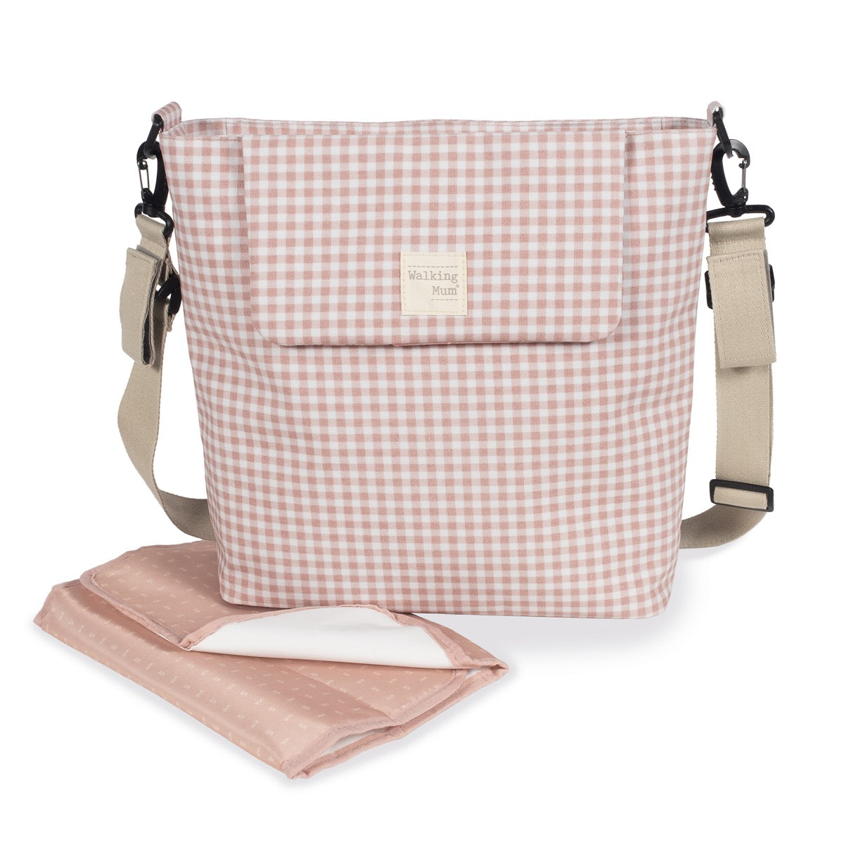 Walking Mum Changing Bag - I love Vichy PINK