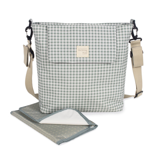 Walking Mum Changing Bag - I love Vichy GREEN