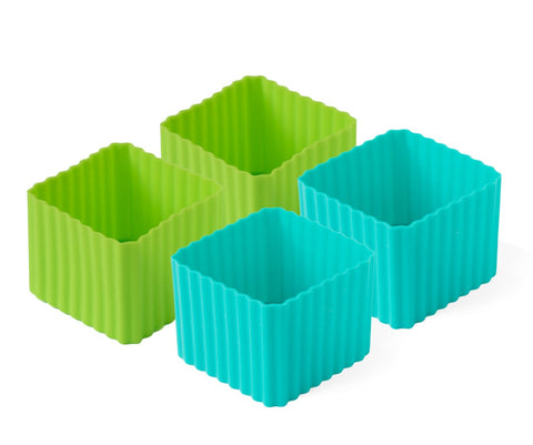 Lekkabox bento silicone cups - Blue/Green