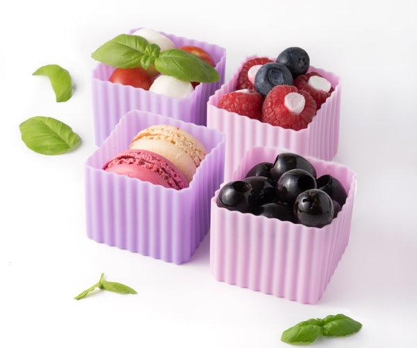 Lekkabox bento silicone cups - Pink/Purple