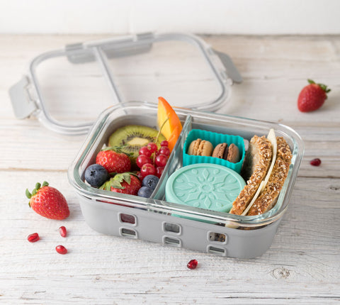 LEKKABOX Prep - Glass lunch box with silicone cover