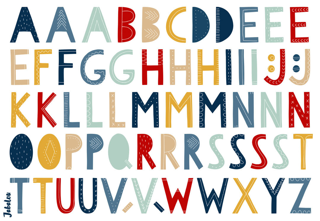 Waterproof lunch box sticker - ABC Capitals Narrow – vanillamummy.com