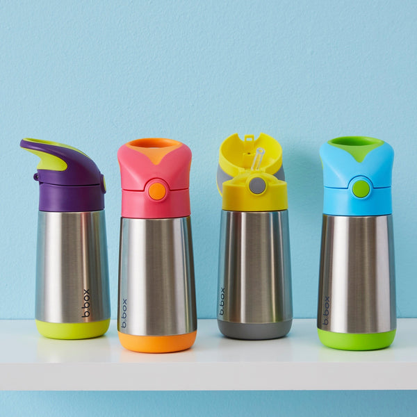 b.box Insulated Straw Bottle - 350ml – Blue Slate