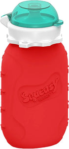 Squeasy Snacker, 180ml - reusable pouch red