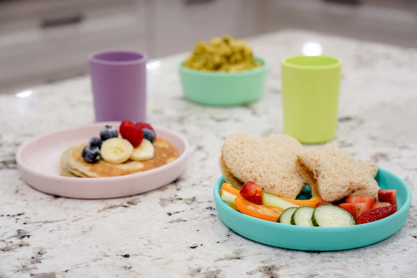 3 Piece Silicone Meal Set - Blues&Greens