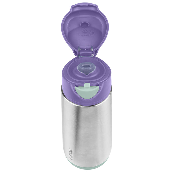 b.box Insulated Spout Bottle 500ml - Lilac Pop