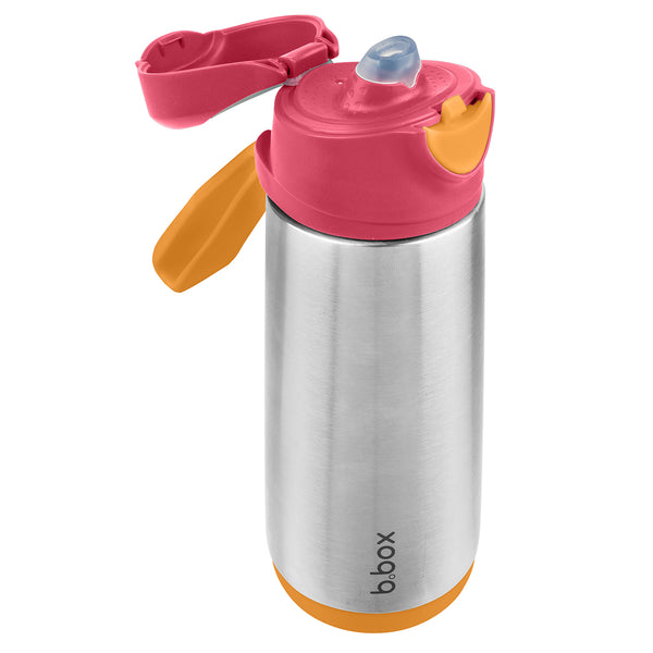 b.box Insulated Spout Bottle 500ml - Strawberry Shake
