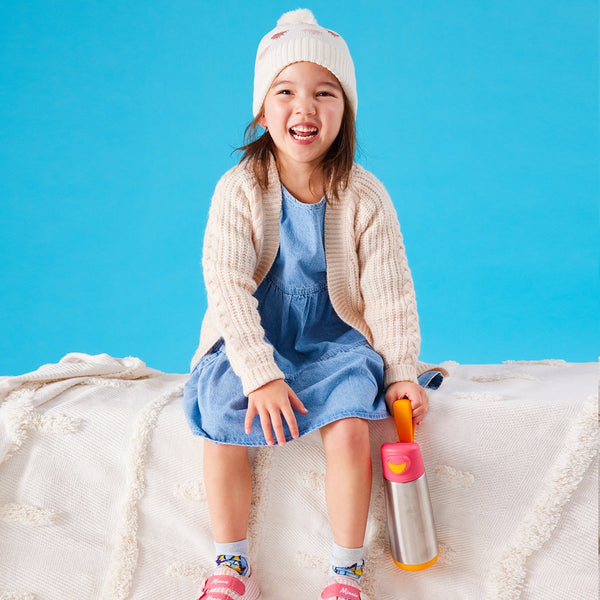 b.box Insulated Spout Bottle 500ml - Strawberry Shake