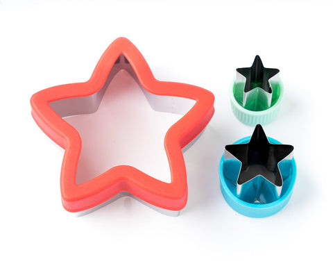 Stainless steel Sandwich Cutter Star - set of 3