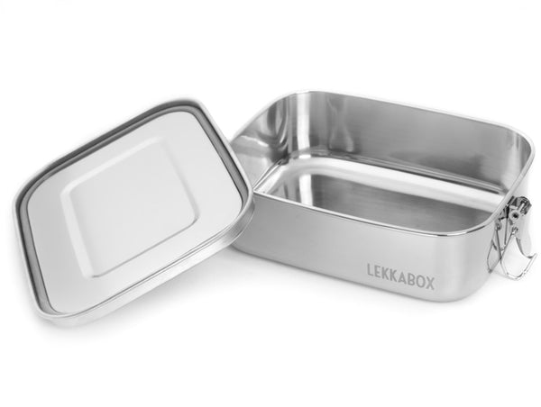 LEKKABOX Safe 1 Compartment, 1000ml. Stainless Steel Lunchbox.