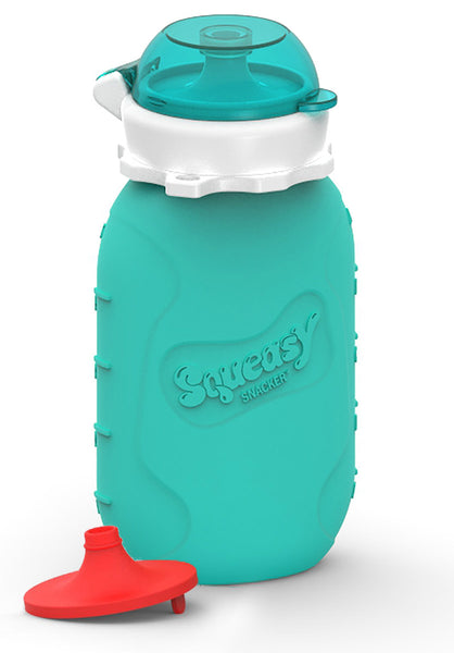 Squeasy Snacker, 180ml - reusable pouch aqua