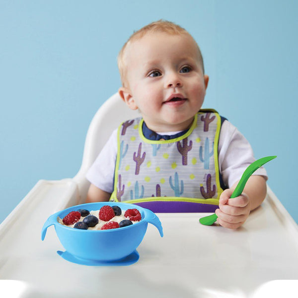 b.box Silicone Bowl and Spoon - Ocean Breeze