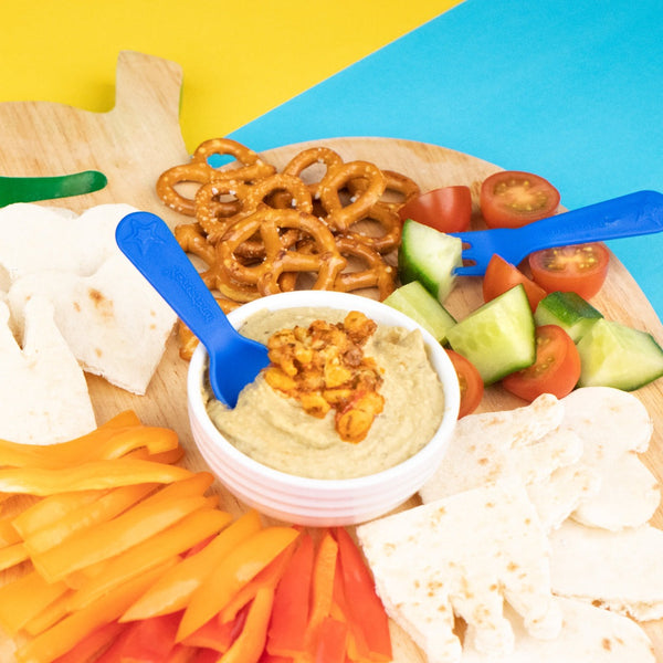 LunchPunch Mini Fork and Spoon Sets - Blues