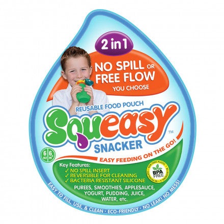 Squeasy Snacker, 180ml - reusable pouch green